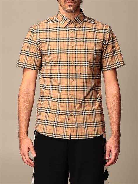 burberry camicia cotone motivi check tasca|Camicia in popeline di cotone Burberry Check in Beige .